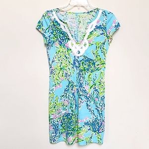 Lilly Pulitzer Brewster T-Shirt Dress Blue Heaven XS